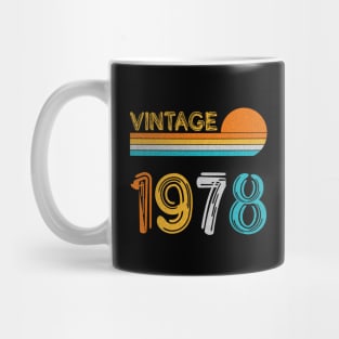 Vintage 1978 Happy 45th Birthday Retro Mug